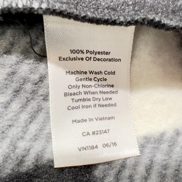 Fleece Full Zip Jacket Talbots Woman's L Zipper Pockets Quilted Elbow Patches - Picture 7 of 12